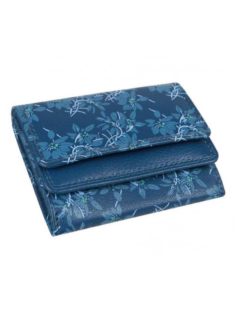 Malá dámska peňaženka 10 x 8 cm modrá koža - KozeneDoplnky.sk