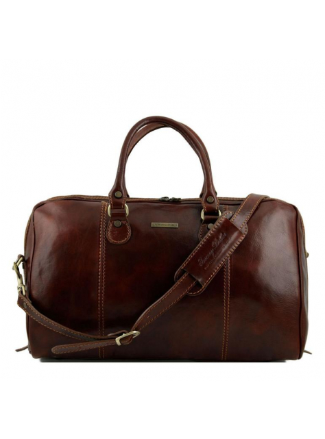 Luxusná cestovná taška TUSCANY PARIS menšia 47x27, hnedá marone - KozeneDoplnky.sk