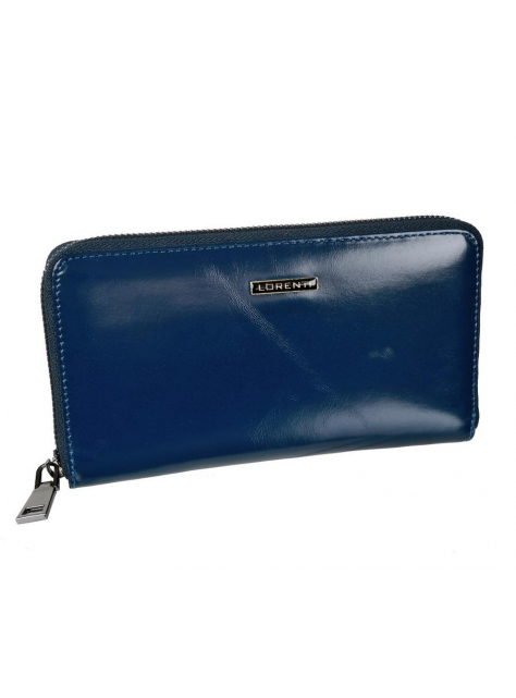 Veľká kožená peňaženka so zipsom LORENTI parížska modrá - KozeneDoplnky.sk