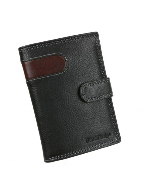 Čierna kožená peňaženka SENDI 9 kariet (krabička) - KozeneDoplnky.sk