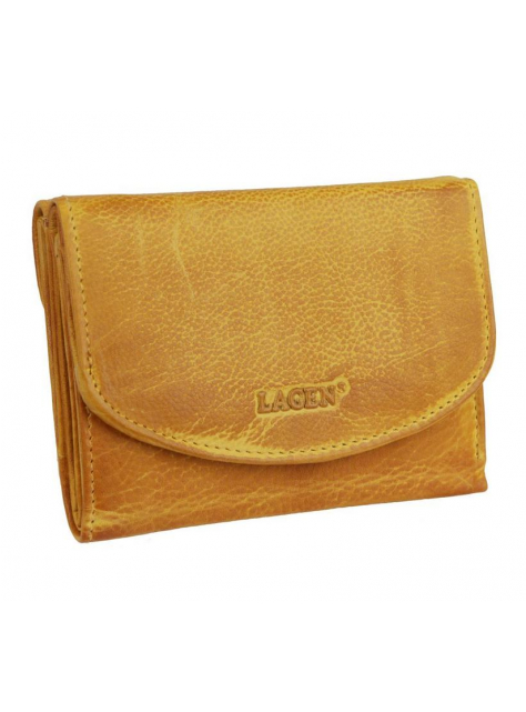 Malá dámska peňaženka 12x9 LAGEN Soft, žltá - KozeneDoplnky.sk