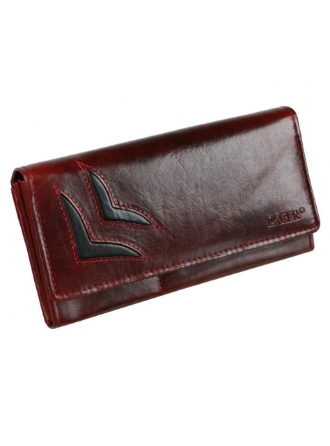 Luxusná dámska listová peňaženka LAGEN 6011/T bordó - KozeneDoplnky.sk
