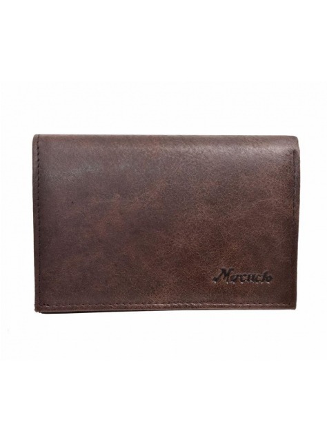 Peňaženka z pevnej kože na euromince MERCUCIO, hnedá - KozeneDoplnky.sk