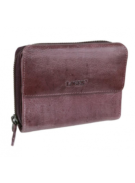 Kožená dámska peňaženka LAGEN Soft ružová tmavá - KozeneDoplnky.sk
