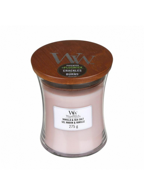 Vonná sviečka váza - Vanilla & Sea Salt WoodWick, 275g  - KozeneDoplnky.sk