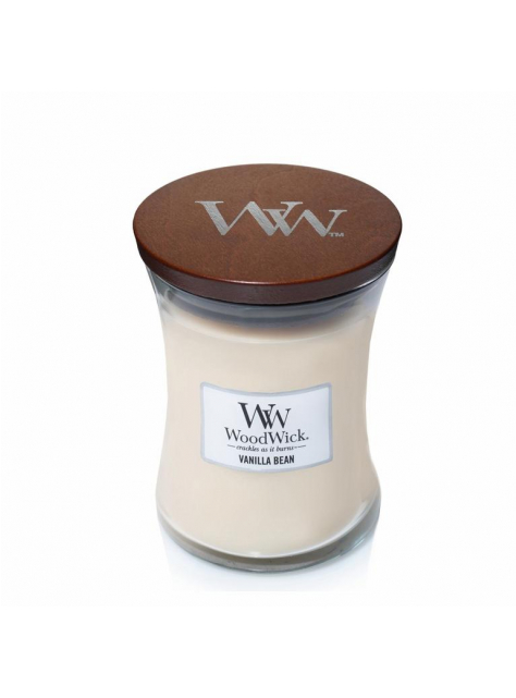 Sviečka s praskajúcim knôtom - Vanilla Bean WoodWick, 275g - KozeneDoplnky.sk