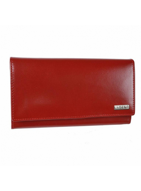 Luxusná červená peňaženka pre 21 kariet LAGEN - KozeneDoplnky.sk