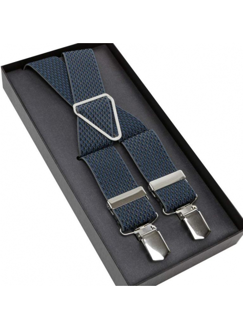 Pánske traky LLOYD modro-šedý vzor 120 cm - KozeneDoplnky.sk