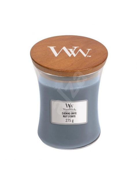 Sviečka s praskajúcim knôtom -  EVENING ONYX WoodWick 275g - KozeneDoplnky.sk