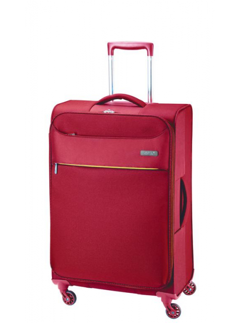 Červený cestovný kufor stredný s TSA zámkom a 4 koleskami - KozeneDoplnky.sk