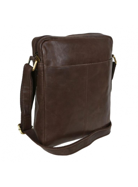 Kožená crossbody taška 31x24 cm SENDI M701-BR - KozeneDoplnky.sk