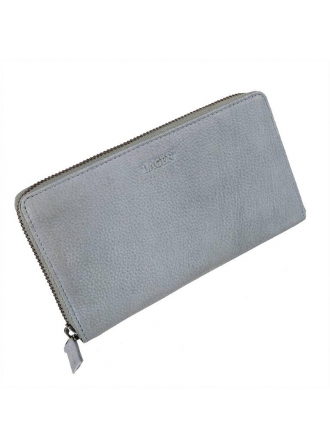 Dámska MEGA peňaženka so zipsom LAGEN®, šedá koža - KozeneDoplnky.sk