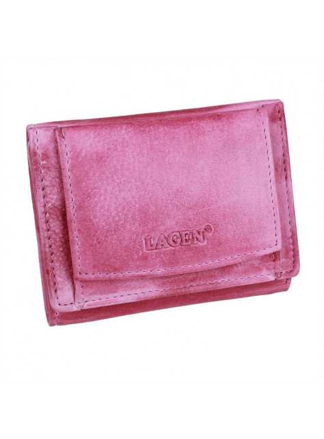 Cyklámenová peňaženka LAGEN® Soft koža, francúzsky mincovník - KozeneDoplnky.sk