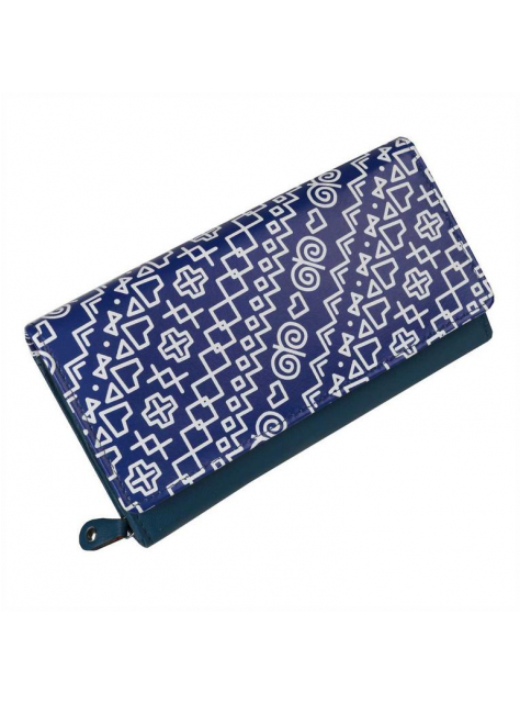 Modrá dámska peňaženka z nappa kože MERCUCIO 15 kariet  - KozeneDoplnky.sk