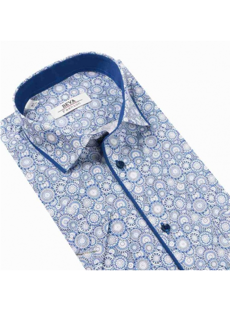 Pánska slim košeľa BEVA krátky rukáv T2283 - KozeneDoplnky.sk