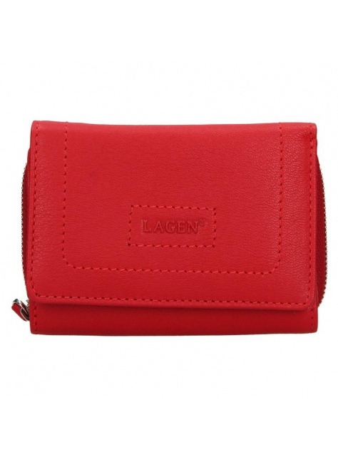 Červená dámska peňaženka LAGEN 12 x 9 - KozeneDoplnky.sk