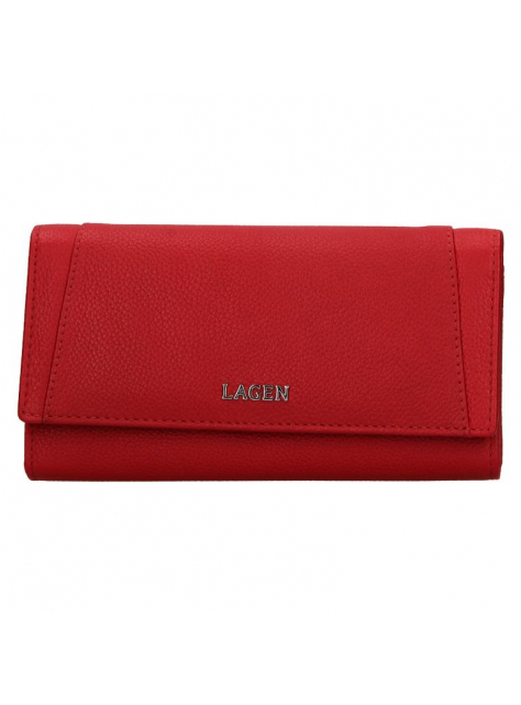 Luxusná dámska peňaženka LAGEN 10 kariet, červená koža - KozeneDoplnky.sk