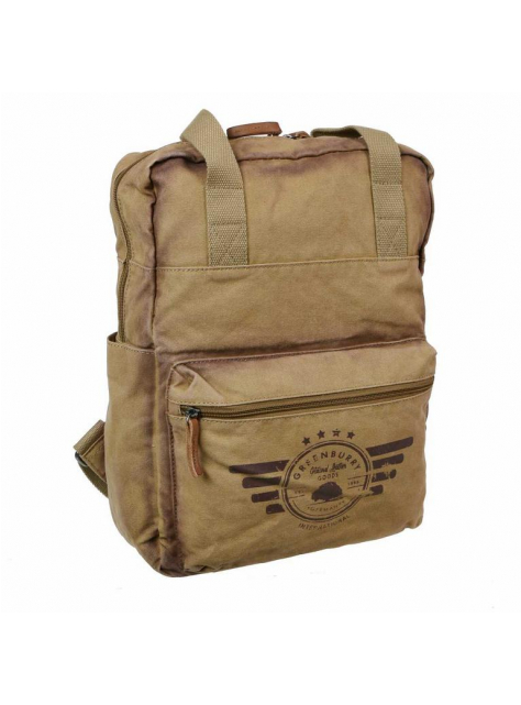 GREEBURRY Štýlový batoh AVIATOR A4, priečinok na tablet, camel - KozeneDoplnky.sk