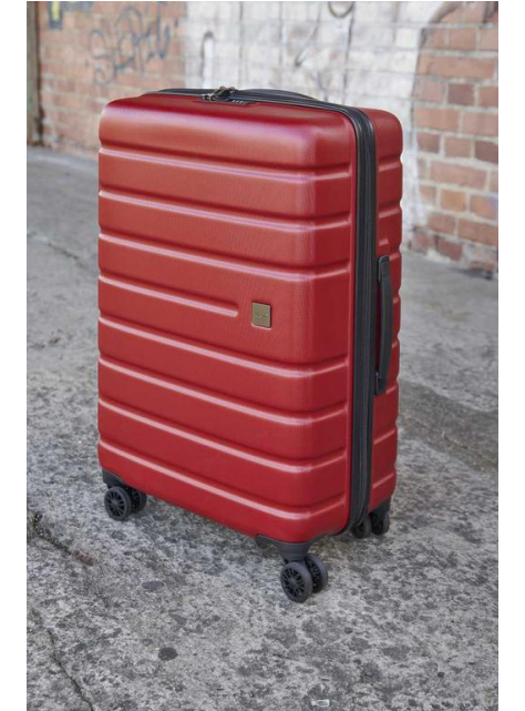 Cestovný kufor M červený D&N 4 dvojité kolieska 63 l, ABS, TSA  - KozeneDoplnky.sk