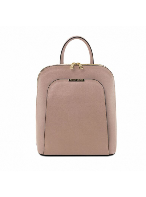 Kožená kabelka-ruksak Saffiano TUSCANY LEATHER nude - KozeneDoplnky.sk
