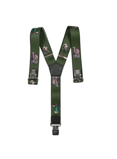 Poľovnícke traky zelené 4 cm, unisex 40074-TR2 - KozeneDoplnky.sk