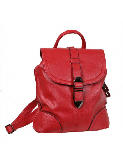 Červený batoh-kabelka MELANIE PARIS® 3-komorový  - KozeneDoplnky.sk