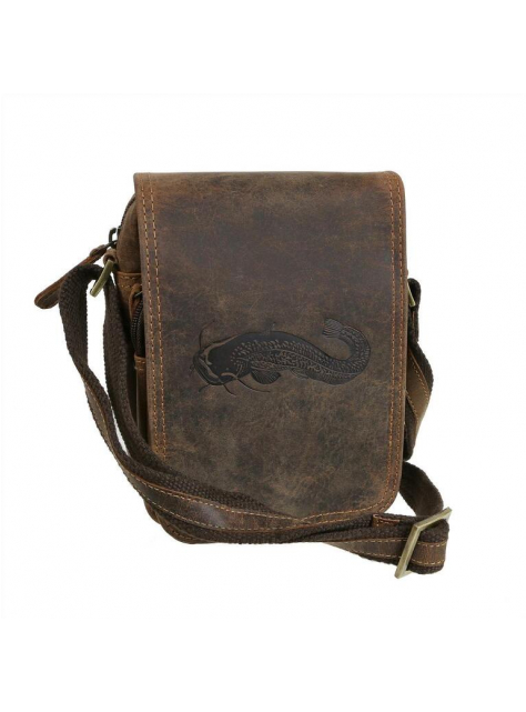 Hnedá kožená crossbody taška RYBA SUMEC 18 x 15 cm - KozeneDoplnky.sk