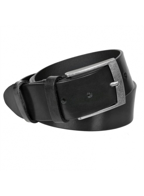 Pánsky čierny kožený opasok MERCUCIO š 3,8 cm - KozeneDoplnky.sk