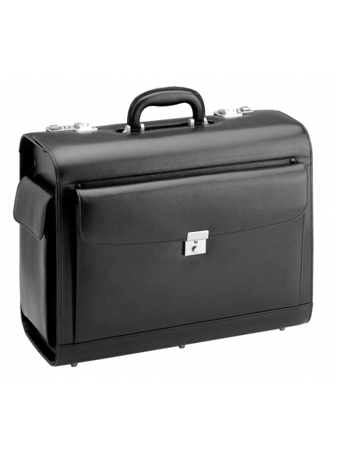 Kožený pilotný kufor 33 L D&N 35 x 45 x 21 cm čierny - KozeneDoplnky.sk