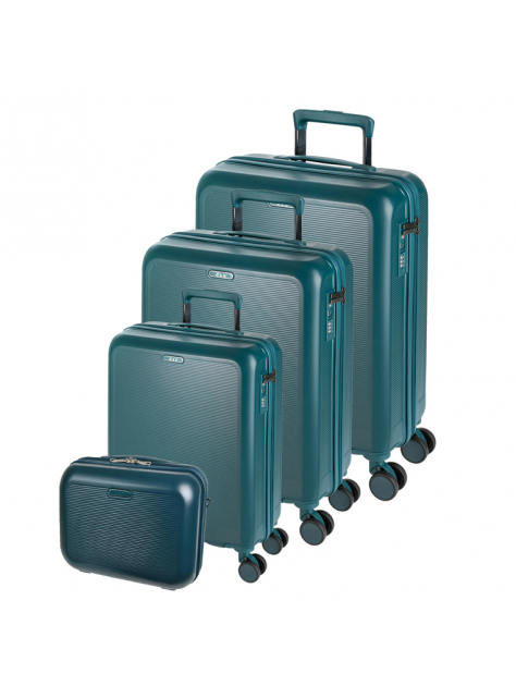 Cestovné kufre D&N, ABS plast, TSA zámok , SADA 3+1 petrolejový - KozeneDoplnky.sk