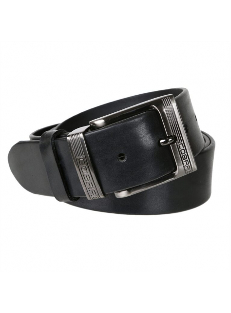 Džínsový unisex opasok COBRA čierny š. 3,8 cm - KozeneDoplnky.sk
