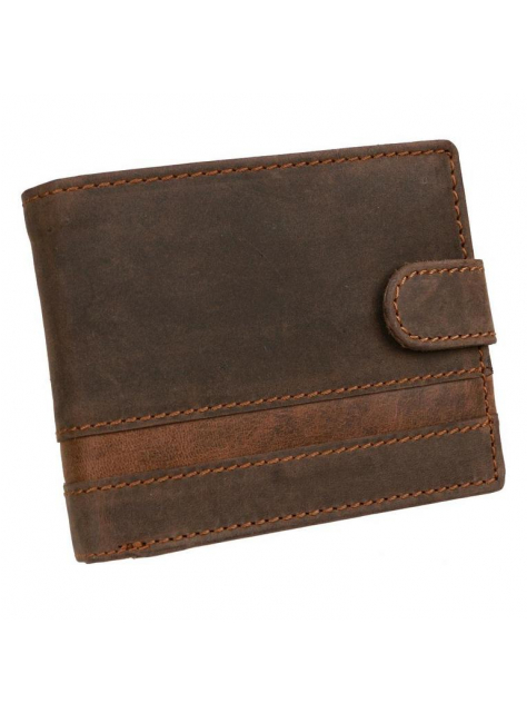Pánska peňaženka so zpaínaním MERCUCIO tmavý tan - KozeneDoplnky.sk