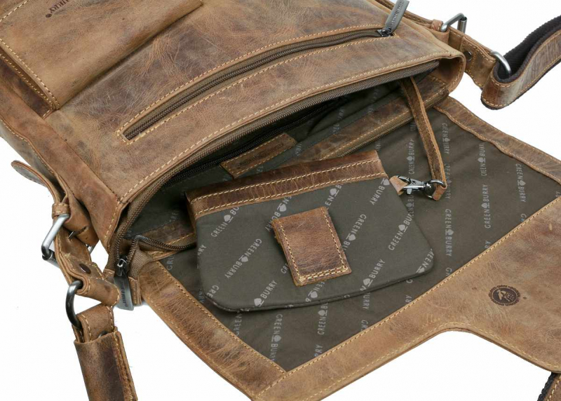 Sac à dos homme rétro Greenburry Cuir Marron - 4047546168920