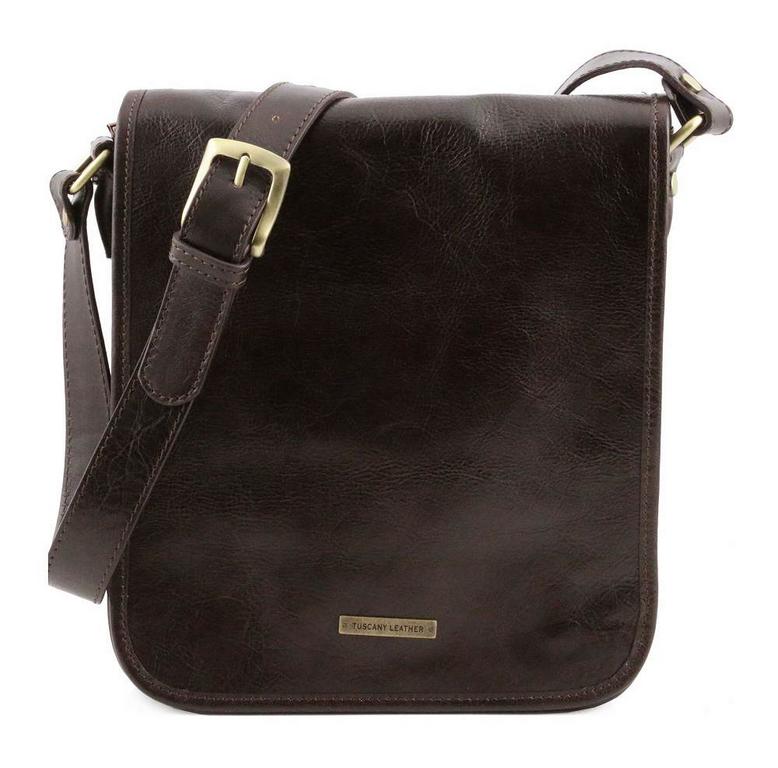 Crossbody taška cez rameno TL141255 tmavohnedá | TUSCANY LEATHER