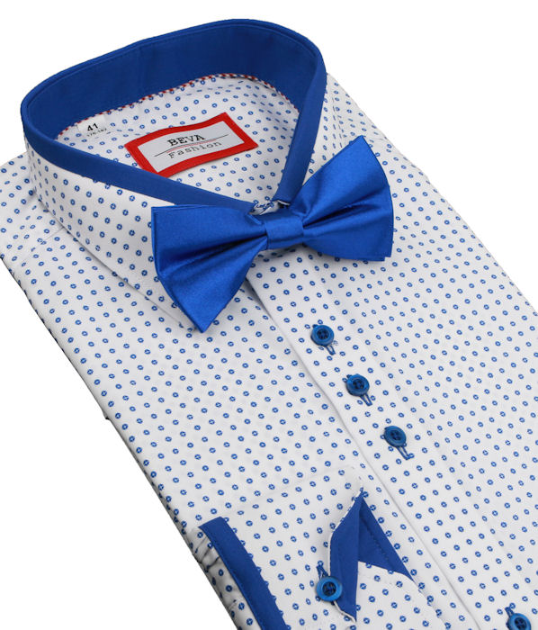 Pánska biznis košeľa BEVA slim dlhý rukáv 44