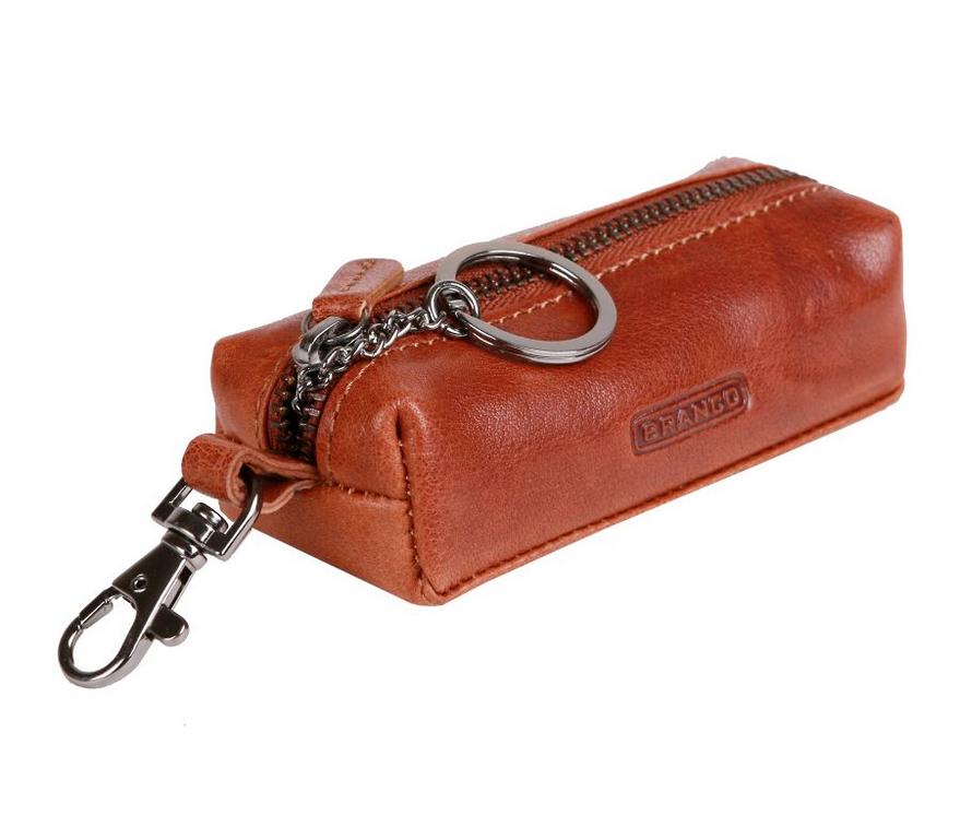 Kľúčenka z pravej kože BRANCO koňak 16068