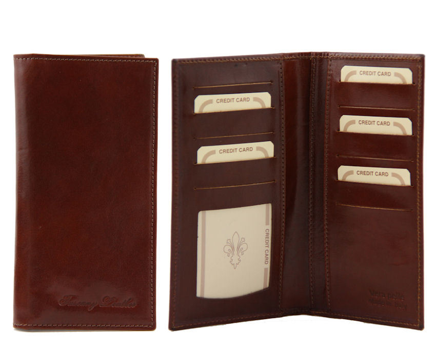 Luxusné puzdro na doklady, karty, pasy  TUSCANY LEATHER hnedé
