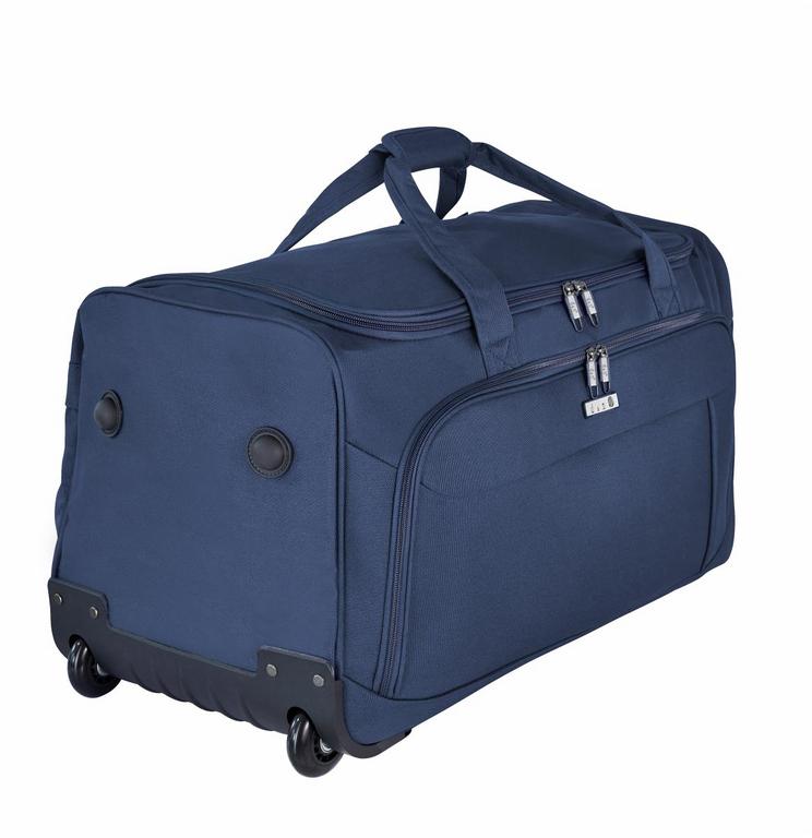 Cestovná taška D&N s kolieskami a výsuvným držiakom, modrá 75 l