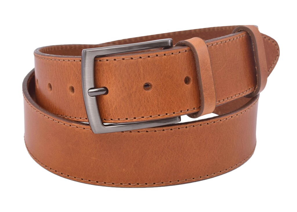 Pánsky opasok MERCUCIO koňakový s elegantnou prackou 100