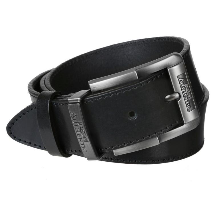 Čierny kožený opasok MERCUCIO Authentic 4 cm 130