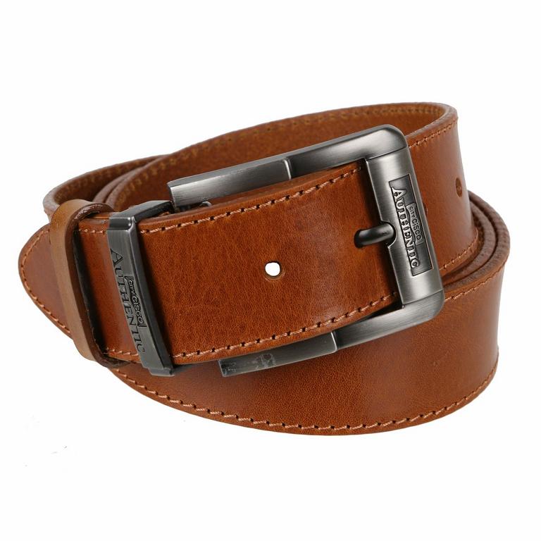 Pánsky opasok Authentic Style hnedý-koňakový 110