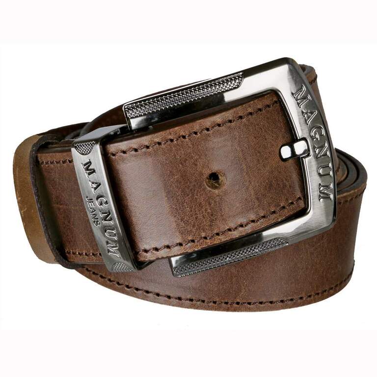 Exkluzívny kožený unisex opasok  MAGNUM 4 cm 80