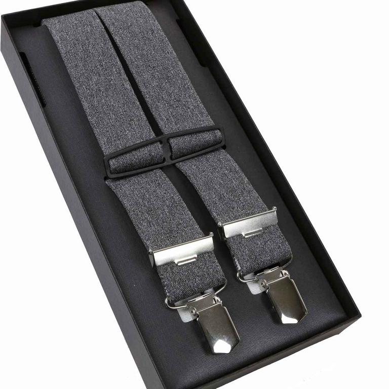 Pánske traky LLOYD Exclusive 140 cm šedý melír