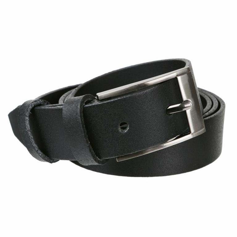 Pánsky čierny opasok do obleku 3 cm MERCUCIO 120