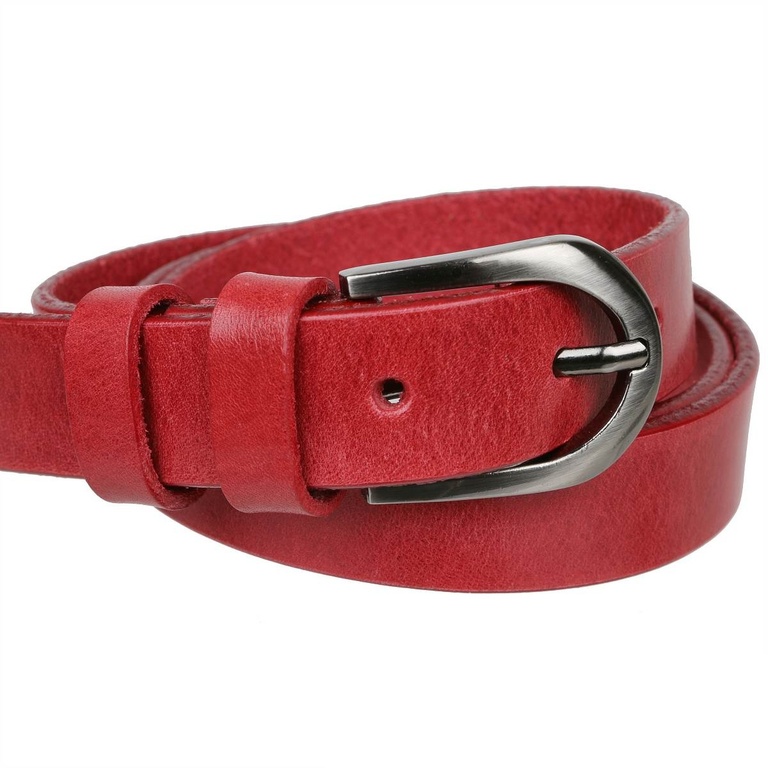 Exkluzívny červený kožený opasok MERCUCIO 2,5 cm 100